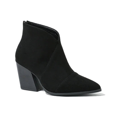 Hailey | Pointed Ankle Boot With Suede Effect
