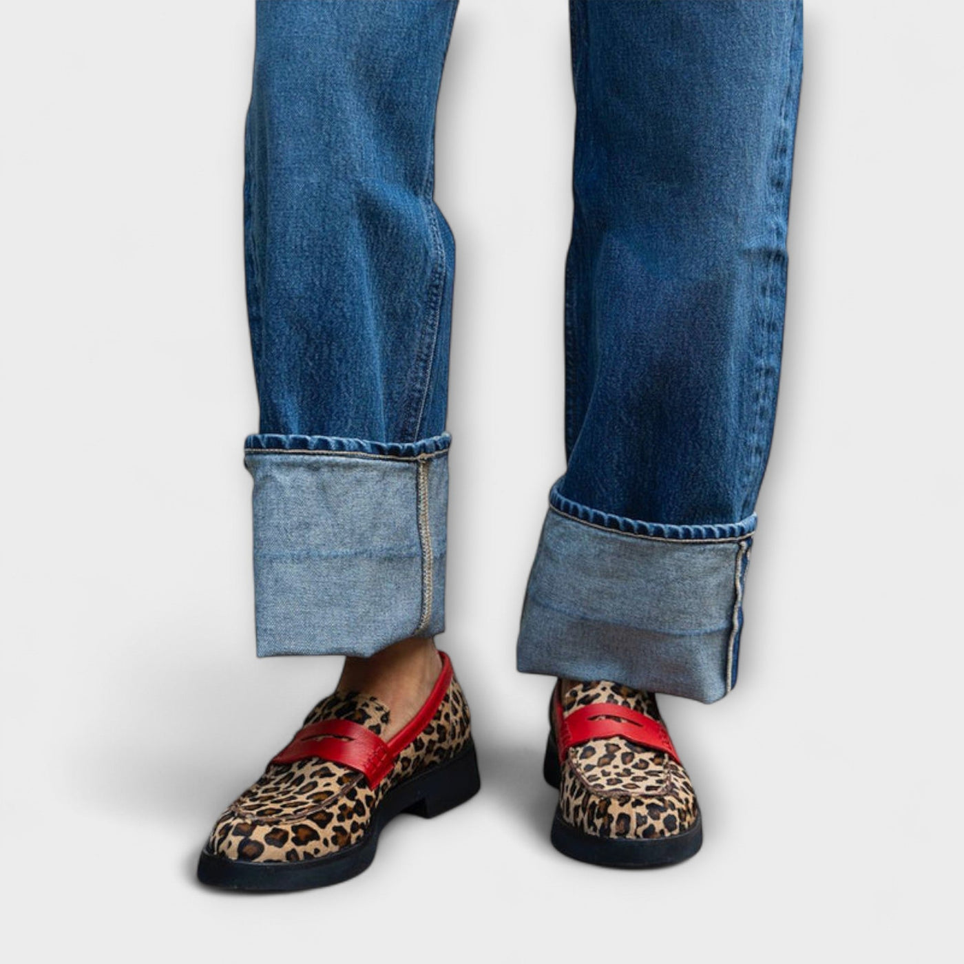 Sophia | Leopard Print Round Toe Flats