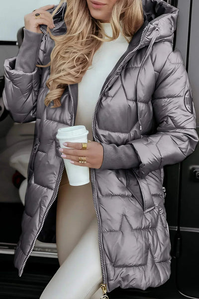 Savrani | Elegant winter coat with hood and padding